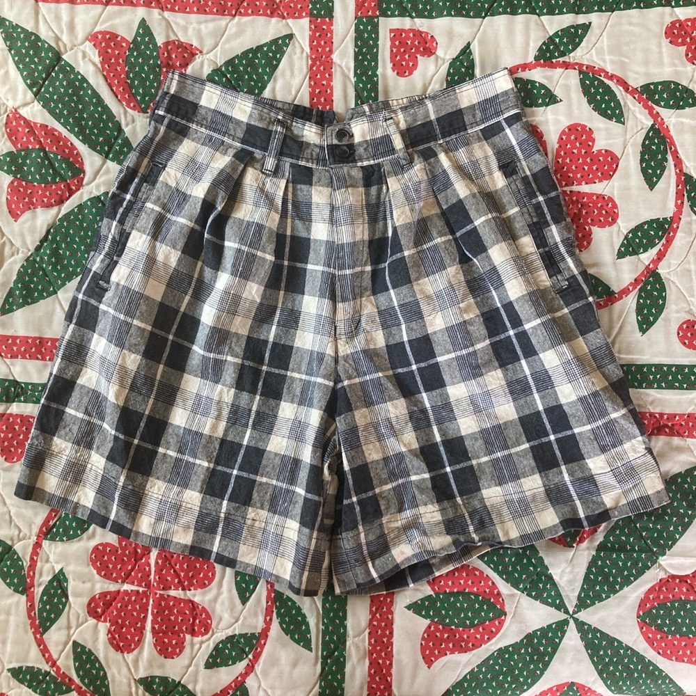 80’s plaid shorts